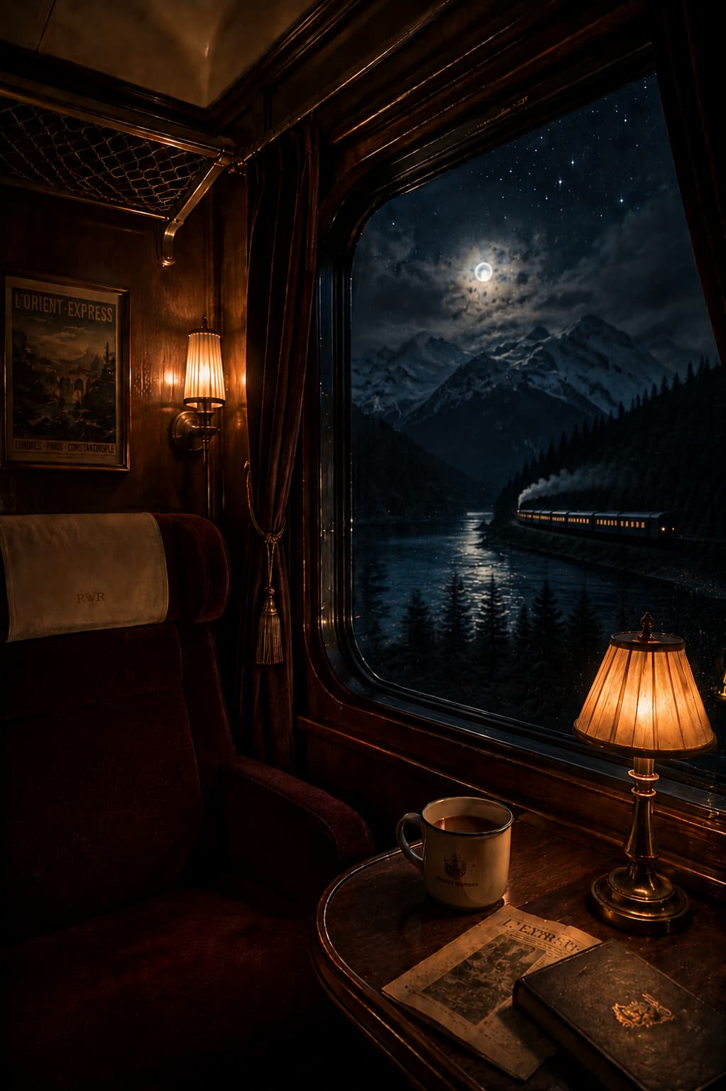 Night train breathing place artwork